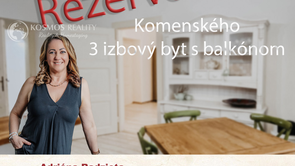 REZERVOVANE 3i byt 98m2 s balkónikom Komenského Košice SEVER