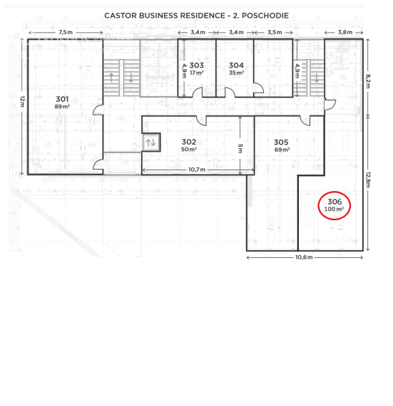 Klimatizovaný priestor/kancelária, 100m2, Dunajská Košice