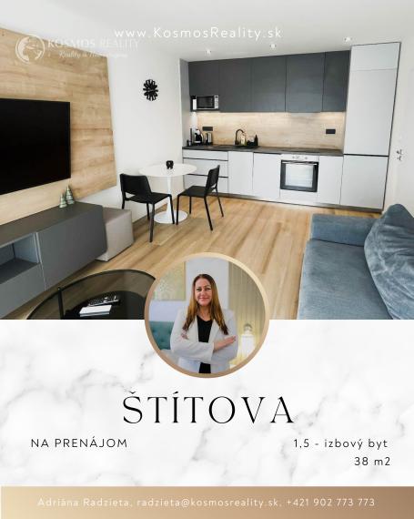 REZERVOVANE PRENÁJOM 1,5i byt Štítova 1, Kuzmánka