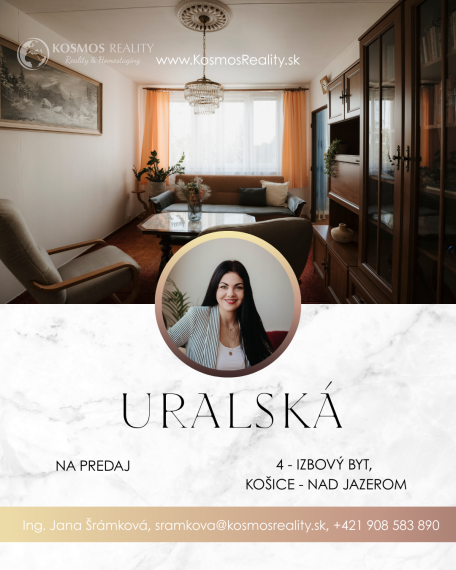REZERVOVANÉ - Na predaj 4 izbový byt, Uralská, Košice