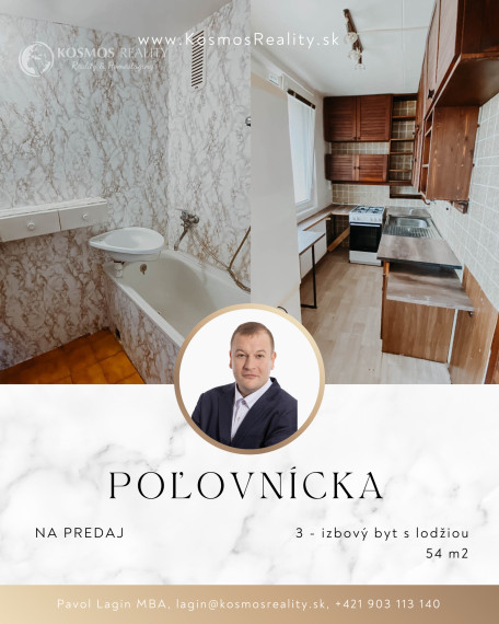 PREDAJ 3 izbový byt, Poľovnícka, Terasa, Košice