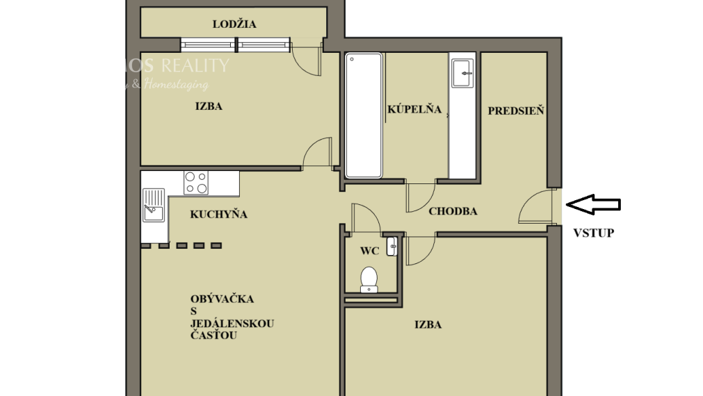 Na predaj nová rekonštrukcia 3i byt Nešporova s loggiou