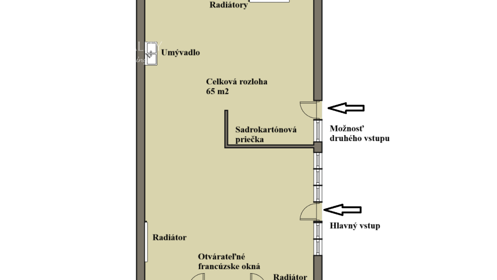 Reprezentatívny obchodný priestor, 65m2, Dunajská, Košice.