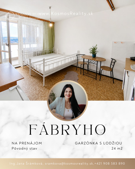 Garsónka, Fábryho, na prenájom, Košice-Dargovských hrdinov