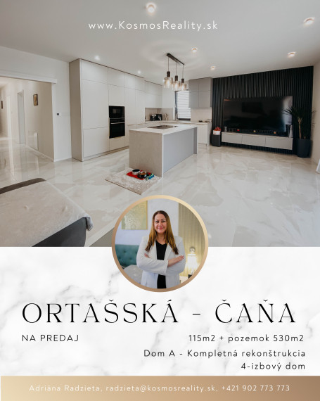 PREDÁM novovstavbu RD Čaňa - komplet zariadený