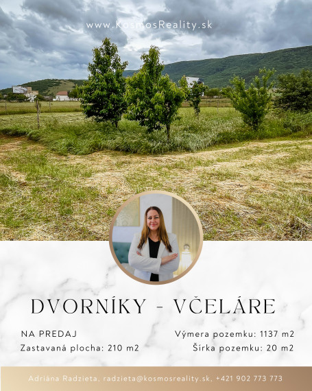 PREDÁM RD v obci Dvorníky Včeláre s veľkým pozemkom