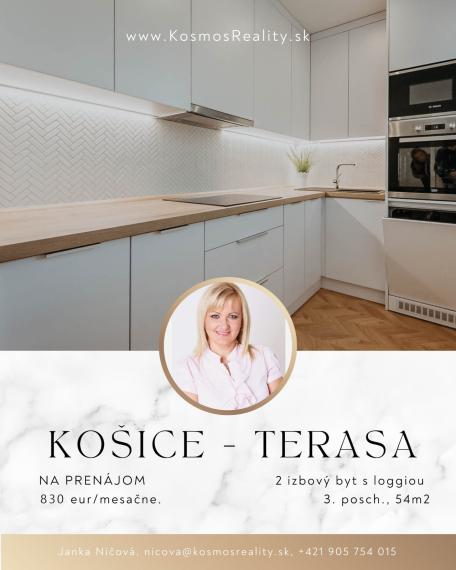 2 izbový byt s loggiou, 54 m2, Košice -Západ