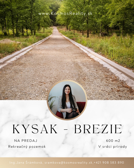 NOVÁ CENA Na predaj pozemok na výstavbu chaty, Kysak-Brezie