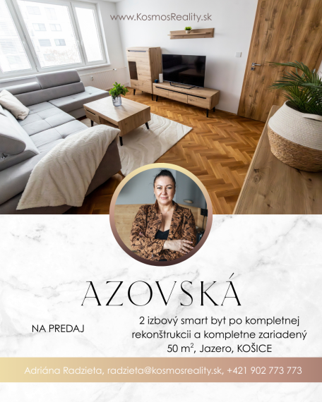 Na PREDAJ 2i byt po komplet rekonštrukcii Azovská ul.Jazero