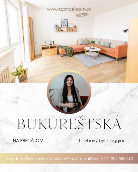 Na prenájom 1 izbový byt, Bukureštská, 35m2, Košice
