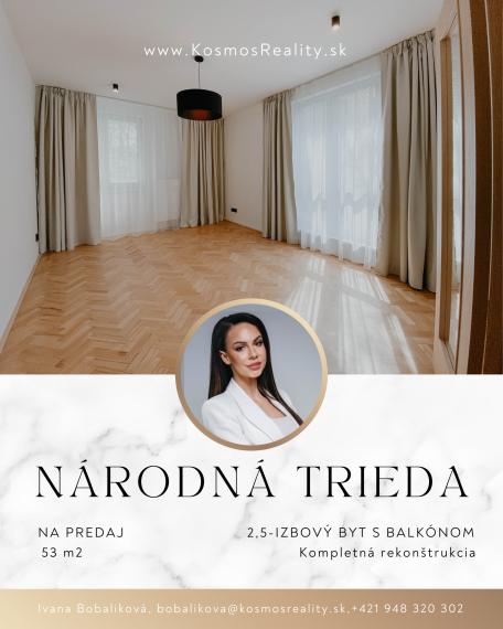 2,5 i byt, Národná trieda, nová rekonštrukcia, Košice-Sever