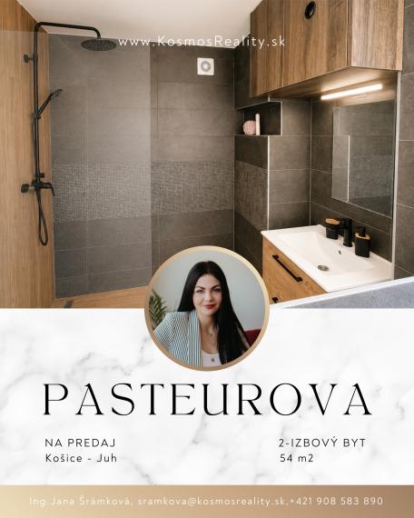 Priestranný 2izbový byt, 54m2, Pasteurova, Košice-Juh