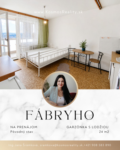 Garsónka, Fábryho, na prenájom, Košice-Dargovských hrdinov