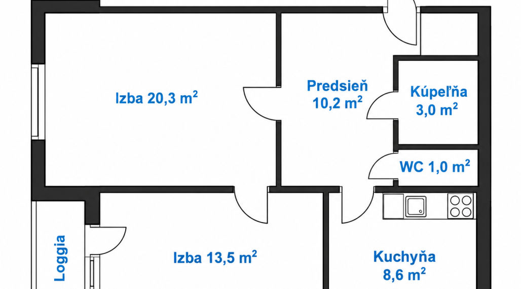 Na prenájom 2 izbový byt,Havanská, Košice