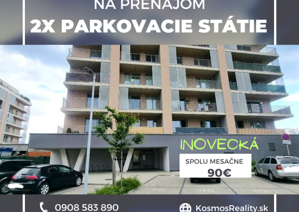 Na prenájom 2x parkovacie státie, Inovecká, Košice-Terasa