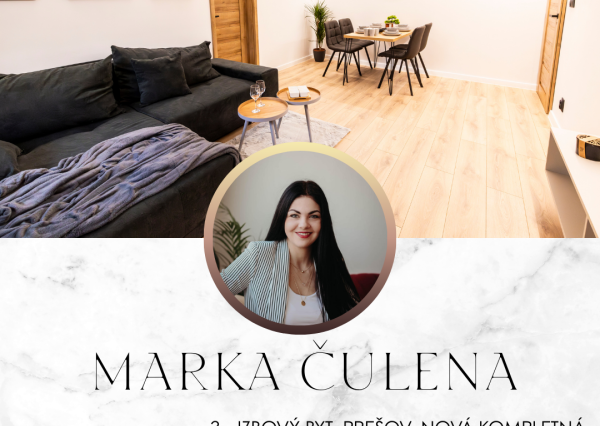 Krásny zrekonštruovaný 3-izbový byt, ul.Marka Čulena, Prešov