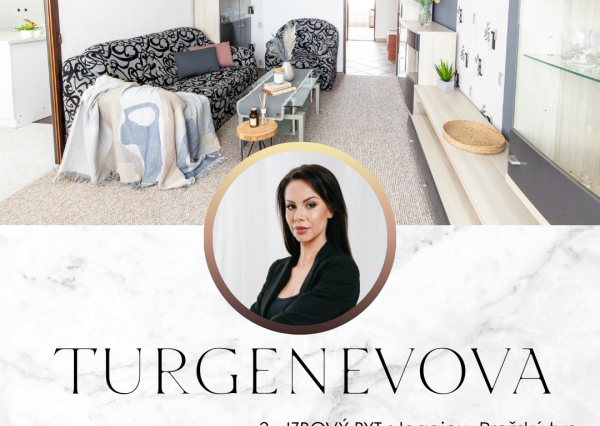 Turgenevova, 3i byt s loggiou, pražský typ, 69m2,Košice-Juh