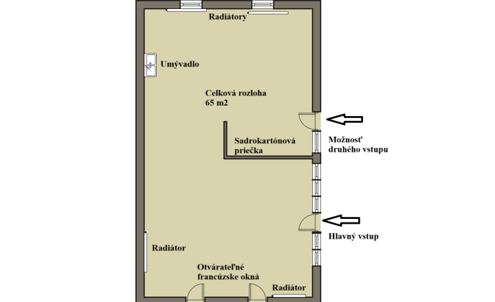 Reprezentatívny obchodný priestor, 65m2, Dunajská, Košice. - fotografia 7